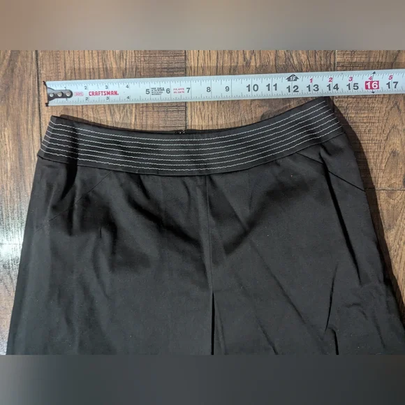 Jones New York Suit Women's Black Lab Coat & Skirt White Accent Size 4 Vintage - Picture 13 of 16